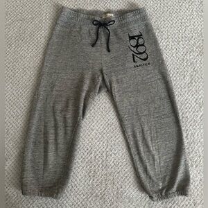 Vintage Abercrombie & Fitch Gray Capri Sweatpants 1892 A&FITCH logo Small